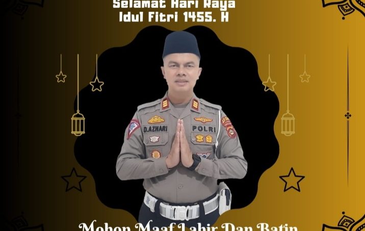 Keluarga Besar Satuan Lalu Lintas Polres Empat Lawang Polda Sumsel : Mengucapkan Selamat Hari Raya Idul Fitri 1445 H. Minal Aidzin Walfa Izin Mohon Maaf Lahir & Batin
