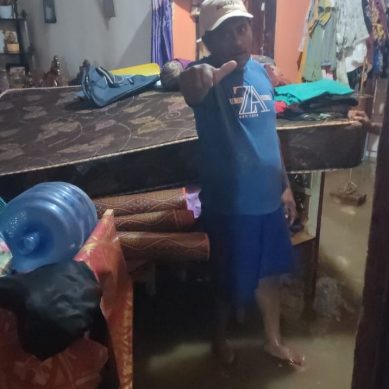 Banjir Desa Puncak Jaya Taluditi Mulai Surut