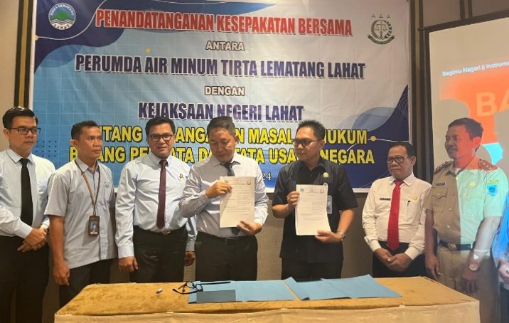PDAM Tirta Lematang Jalin MoU Bersama Kajari Lahat Dibidang Hukum Perdata danTata Usaha Negara
