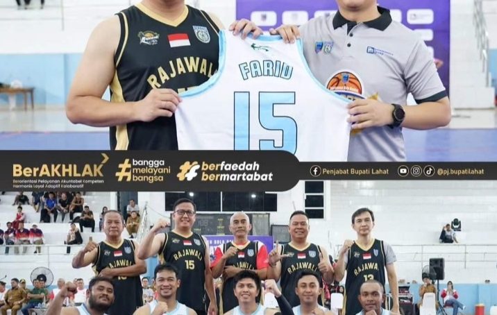 Hut Lahat Ke-155, Pj Bupati Lahat Buka Turnament Bola Basket Tingkat Pelajar Dan Umum