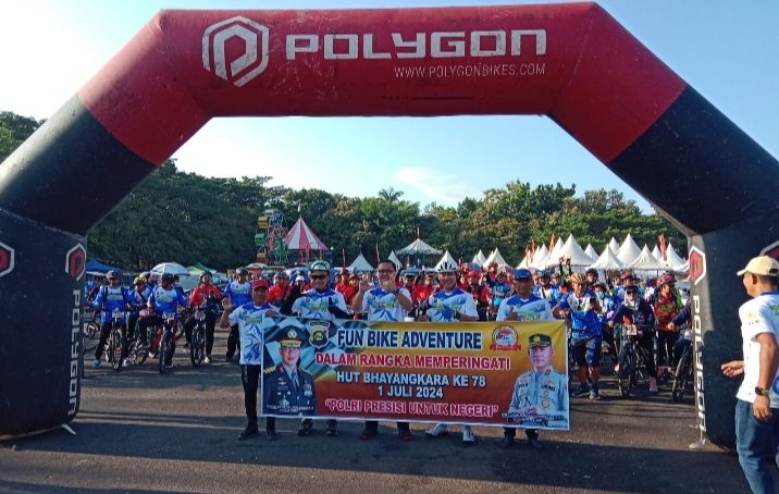 Peringati Bhayangkara Ke-78 Polres Lahat Polda Sumsel Gelar Kegiatan Fun Bike Adventure