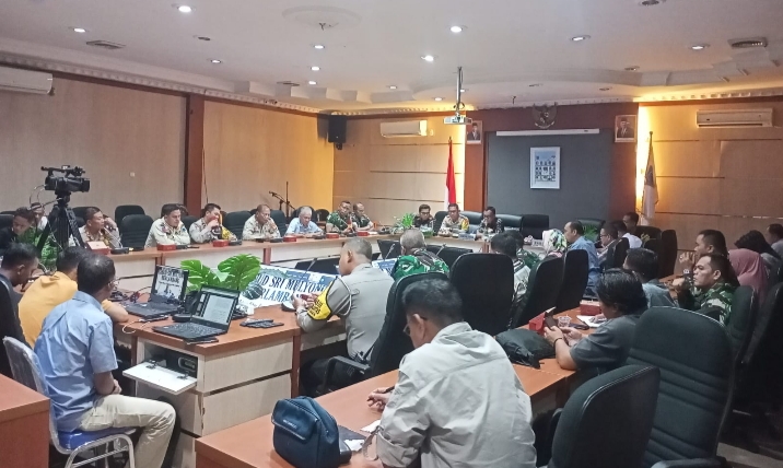 Pemkab Lahat Zoom Metting Persiapan Kunker Presiden RI Akhir Bulan Ini.