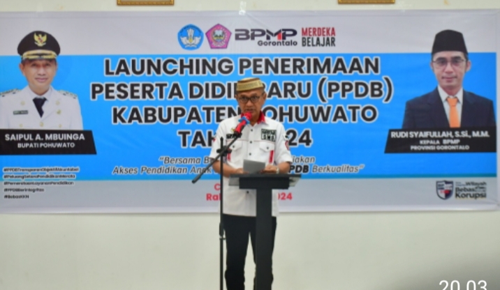 Bupati Pohuwato Saipul Mbuinga Hadiri Louncing PPDB