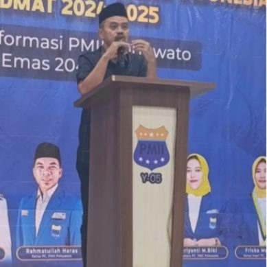 Sekda Iskandar Datau Hadiri Pelantikan PMII Pohuwato