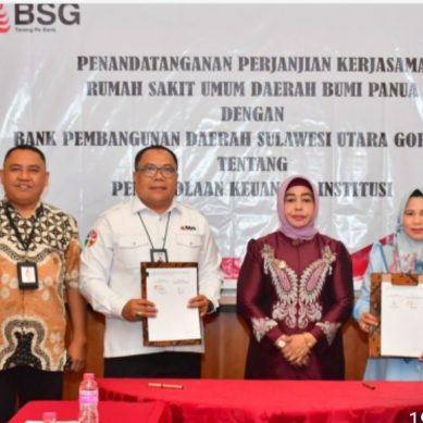 Wabup Suharsih Igirisa Saksikan PKS Antara Bank Sulutgo Dan RSUD