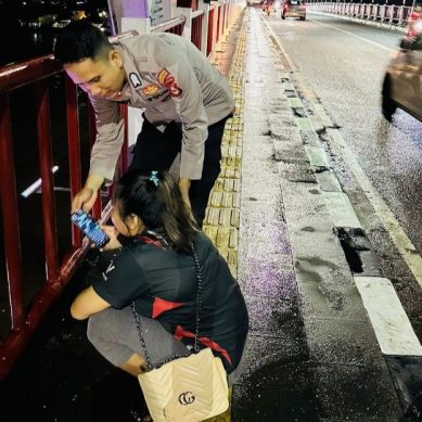 Polisi Palembang Selamatkan Nyawa IRT Yang Hendak Akhiri Hidup di Jembatan Musi IV Palembang