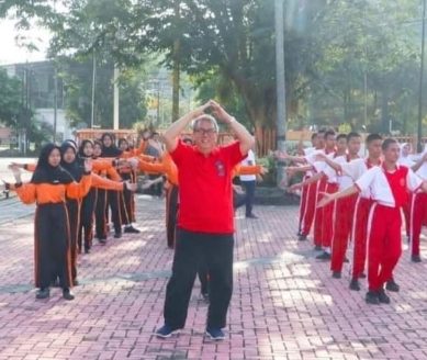 Sambut Peringatan HANI 2024, Pj. Bupati Senam Bersama dan Ajak Berantas Narkoba 