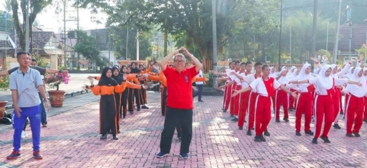 Sambut Peringatan HANI 2024, Pj. Bupati Senam Bersama dan Ajak Berantas Narkoba 