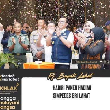 Hadir di Kegiatan Panen Hadiah Simpedes BRI Lahat, Pj Bupati Lahat Mengudi Hadiah Utama 1 Unit Mobil Mobil All New Honda BR-V.