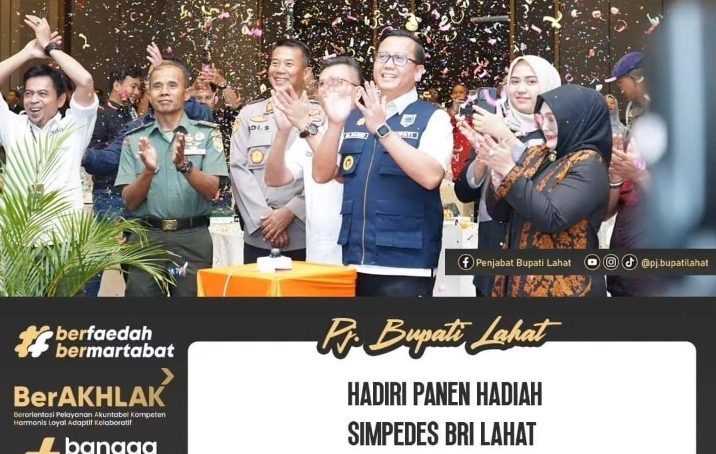 Hadir di Kegiatan Panen Hadiah Simpedes BRI Lahat, Pj Bupati Lahat Mengudi Hadiah Utama 1 Unit Mobil Mobil All New Honda BR-V.
