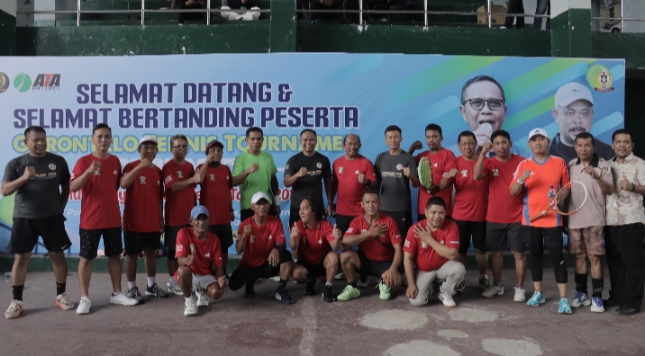 Jelang Hari Bhayangkara Ke – 78, Polda Gorontalo Menggelar Turnamen Tenis