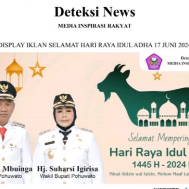 Idul Adha, Bupati Pohuwato Saipul Mbuinga Shalat Ied Di Mesjid Agung