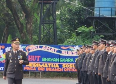 Upacara Peringatan Hari Bhayangkara Ke-78, di Polres Lahat Polda Sumsel Berjalan Penuh Khidmat & Meriah