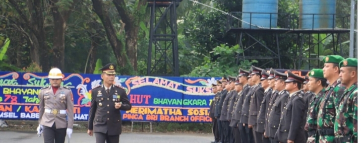 Upacara Peringatan Hari Bhayangkara Ke-78, di Polres Lahat Polda Sumsel Berjalan Penuh Khidmat & Meriah