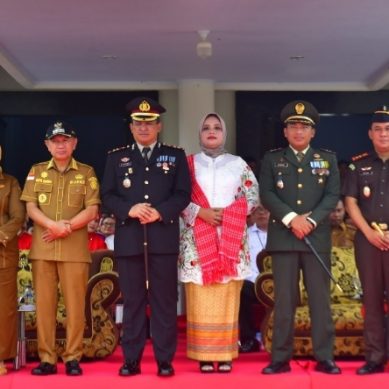 Bupati Pohuwato Saipul A. Mbuinga bersama Wakil Bupati, Suharsi Igirisa, Hadiri Upacara Peringatan  Hari Bhayangkara ke – 78 Tahun 2024