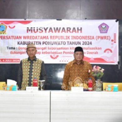 Bupati Saipul Mbuinga Buka Musyawarah PWRI Kabupaten Pohuwato