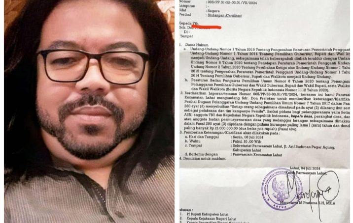 Surat – surat Panwascam Minta Klarifikasi, Apa Dasarnya?