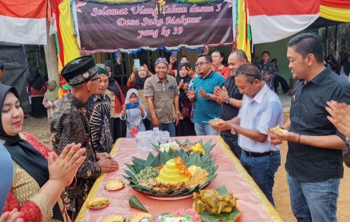Dihari Jadi Ke -39 Tahun Dusun 5 Campur Sari Desa Suka Makmur, Ketua Tim Sampaikan Salah Satu Program Unggulan Berlian
