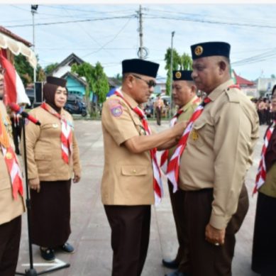 Bupati Saipul Mbuinga Hadiri Apel Besar Hari Pramuka ke-63 tahun 2024 Tingkat Kwartir Cabang Pohuwato