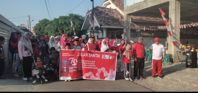 FJL Memperingati Hut RI Ke- 79 Gelar Jalan Santai dan Perlombaan Bersama Masyarakat di Kelurahan Bandar Agung