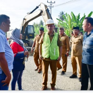 Bupati Saipul A. Mbuinga, Hadiri Pencanangan Pekerjaan Ruas Jalan Desa Manunggal Karya  Kecamatan Randangan