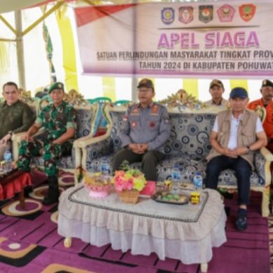 Dihadiri Bupati Dan Wabup Pohuwato, Apel Siaga Satlinmas Tingkat Provinsi Gorontalo Dipimpin Sekdaprov