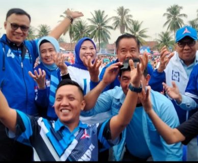 Ribuan Warga Padati Senam Gembira Meriahkan HUT ke-23 Partai Demokrat
