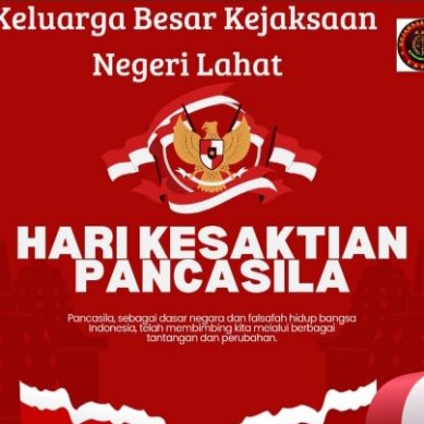 Keluarga Besar Kejaksaan Negeri Lahat : Mengucapkan Selamat Hari Lahir Pancasila Tahun 2024