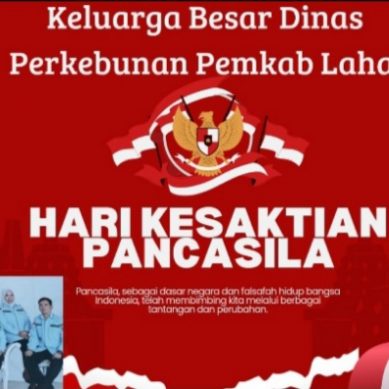 Keluarga Besar Dinas Perkebunan Pemkab Lahat : Mengucapkan Selamat Memperingati Hari Kesaktian Pancasila Tahun 2024