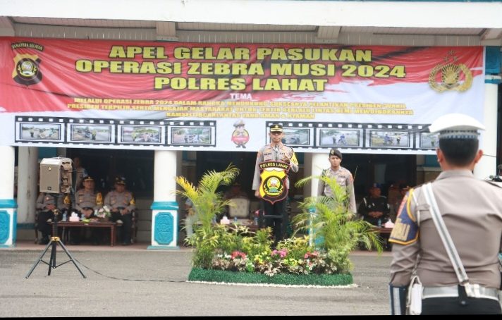 Kapolres Lahat Pimpin Gelar Pasukan dalam Rangka Ops Zebra Musi 2024