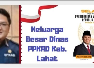 Keluarga Besar PPKAD Lahat Mengucapkan Selamat : Atas Telah Dilantiknya Presiden dan Wakil Presiden RI Tahun 2024