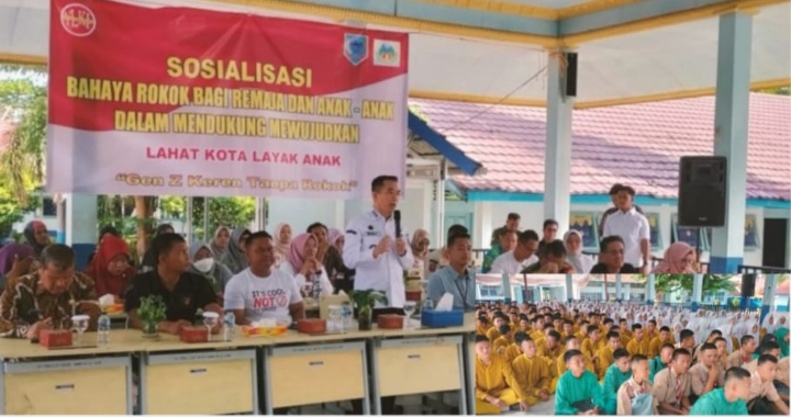 Buka Sosialisasi Bahaya Merokok, Ini Pesan PJ Bupati Lahat Pada Seluruh Peserta 