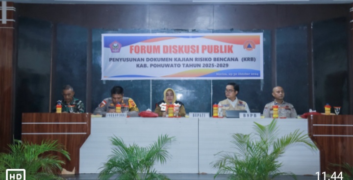 Kategori Daerah Rawan Bencana, Pohuwato Gelar Diskusi Penyusunan Kajian KRB