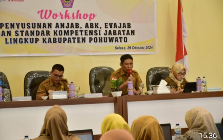 Pemkab Pohuwato Gelar Workshop Penyusunan Analisis Jabatan, Analisis Beban Kerja, Evaluasi Jabatan dan Standar Kompotensi Jabatan