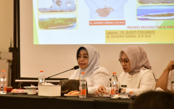 Plt. Bupati Hadiri Rakorev Penyerapan Anggaran APBN Dan APBD Tingkat Provinsi Gorontalo