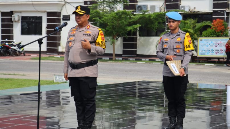 Polres Pohuwato Gelar Apel Pergeseran Pasukan Pengamanan Tempat Pemungutan Suara Jelang Pilkada