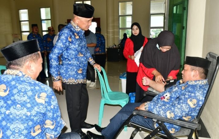 Bupati Saipul Mbuinga Pantau Aksi Donor Darah Korpri Pohuwato