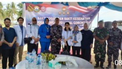 HUT Armada, Lanal Gorontalo Gelar Bhakti Sosial dan Pemeriksaan Kesehatan Gratis