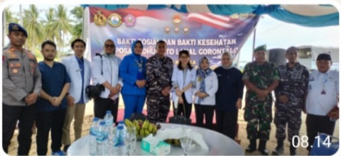 HUT Armada, Lanal Gorontalo Gelar Bhakti Sosial dan Pemeriksaan Kesehatan Gratis