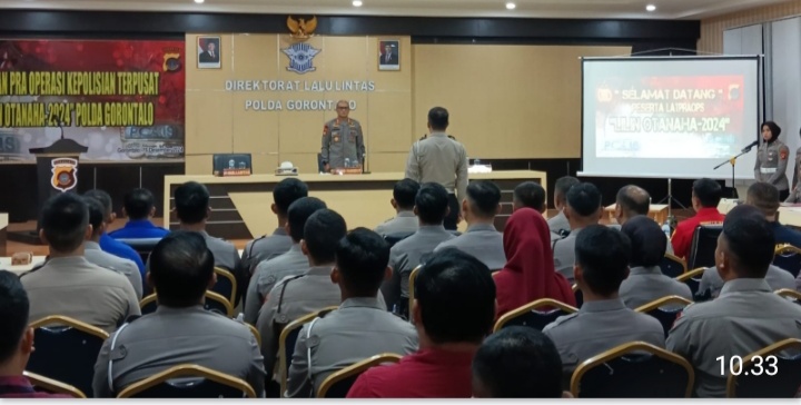 POLDA GORONTALO GELAR LAT PRA OPERASI LILIN OTANAHA 2024, JELANG NATARU
