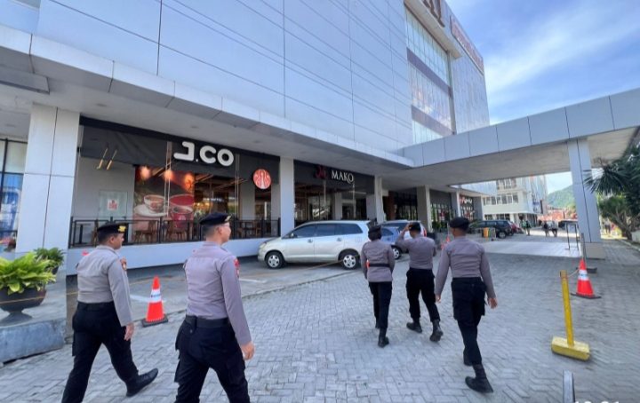 Ops Lilin Otanaha, Polda Gorontalo Gencar Patroli di Pos dan Area Mall Gorontalo
