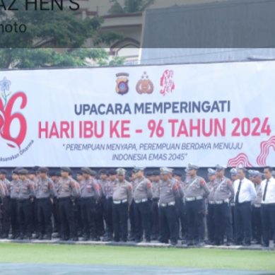 Wakapolda Gorontalo Pimpin Upacara Peringatan Hari Ibu ke-96 Tahun 2024
