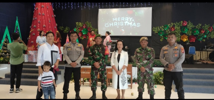 Hari Natal, TNI Polri Siaga Pengamanan Gereja Pantekosta Pohuwato
