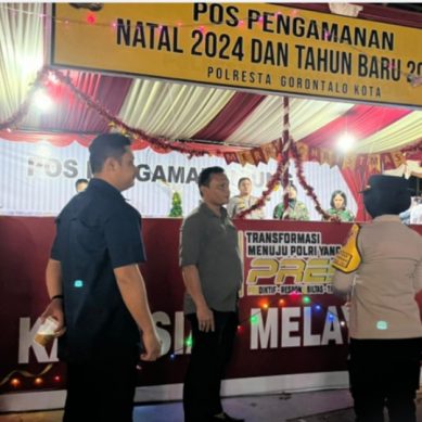 Kasatgas Gakkum Awasi Personil Di Posko Nataru Wilayah Kota Gorontalo