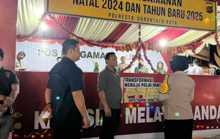 Kasatgas Gakkum Awasi Personil Di Posko Nataru Wilayah Kota Gorontalo