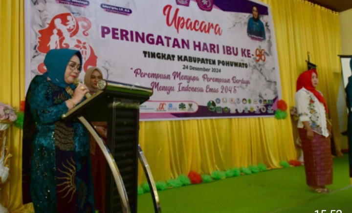 Ketua TP PKK Pohuwato, Selvi Mbuinga Monoarfa, Menjadi Pembaca Sejarah Hari Ibu
