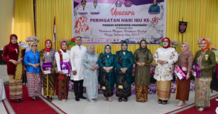Lomba Kebaya Nasional Menjadi Salah Satu Rangkaian Acara Pada Hari Ibu Ke – 96 Di Pohuwato