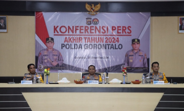 Polda Gorontalo Gelar Konferensi Pers Akhir Tahun 2024