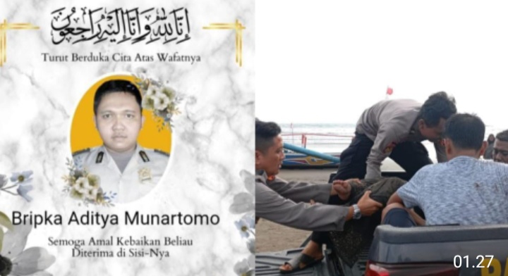 Anggota Polsek Pagerageung Rela Berkorban Selamatkan Wisatawan di Pantai Pangandaran