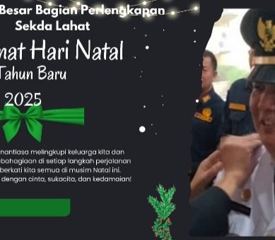 Keluarga Besar Bagian Perlengkapan Setda Lahat Mengucapkan : Selamat Natal dan Tahun Baru 2025